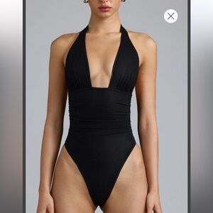 Oh Polly Metallic Halterneck Bodysuit